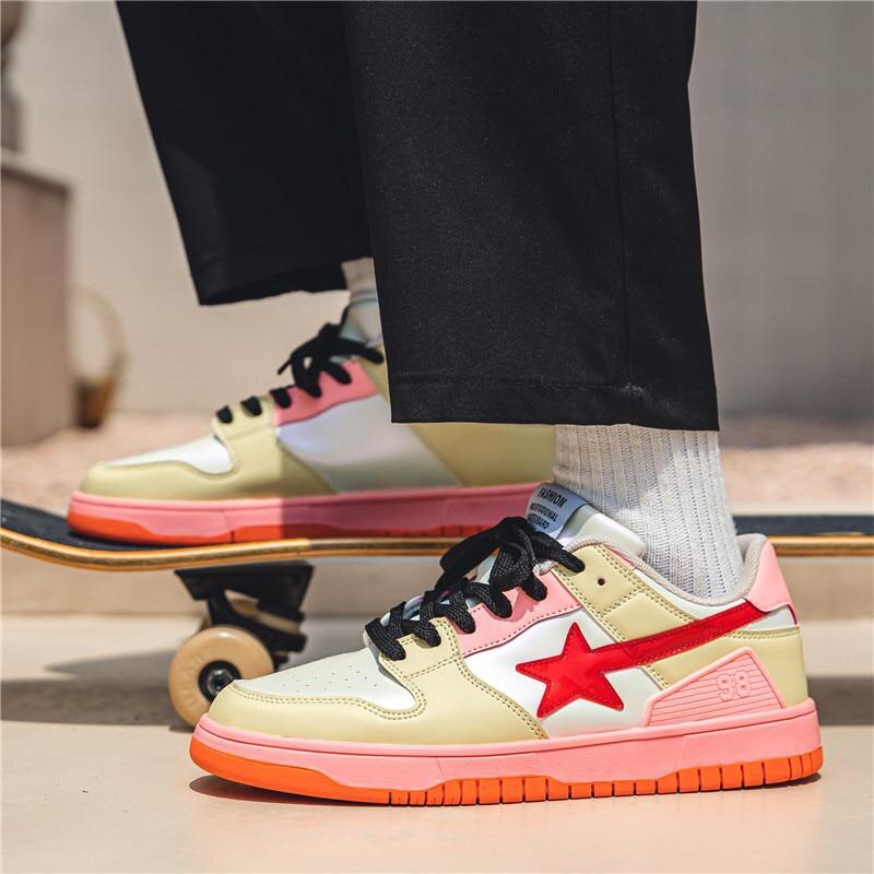 Colorful New Star Flat Sneakers For Women