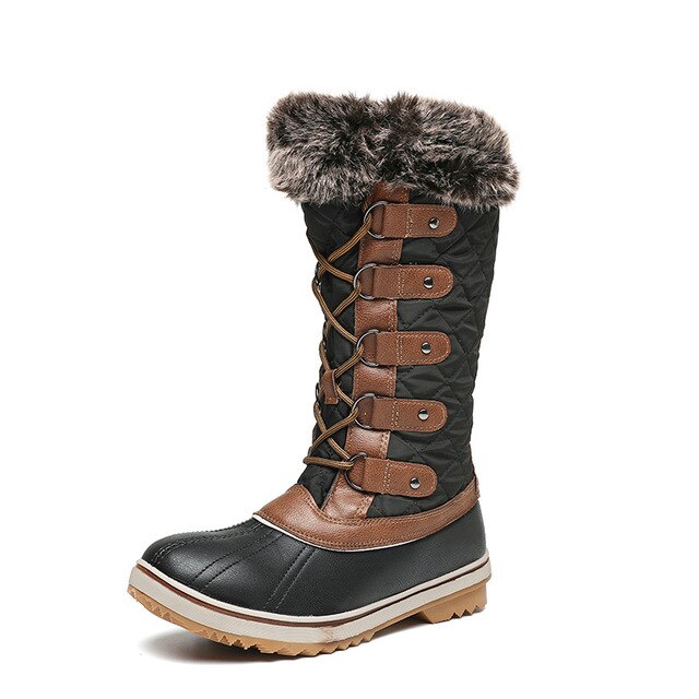 Women's Mid Calf Thick Fur Snow Boots